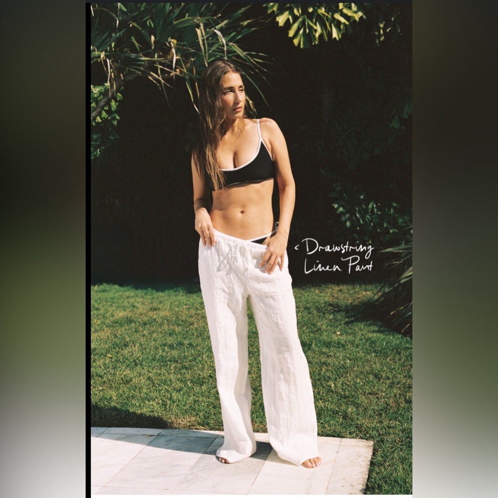 Amanda Batula Swim X South Moon Under Drawstring Linen Pants